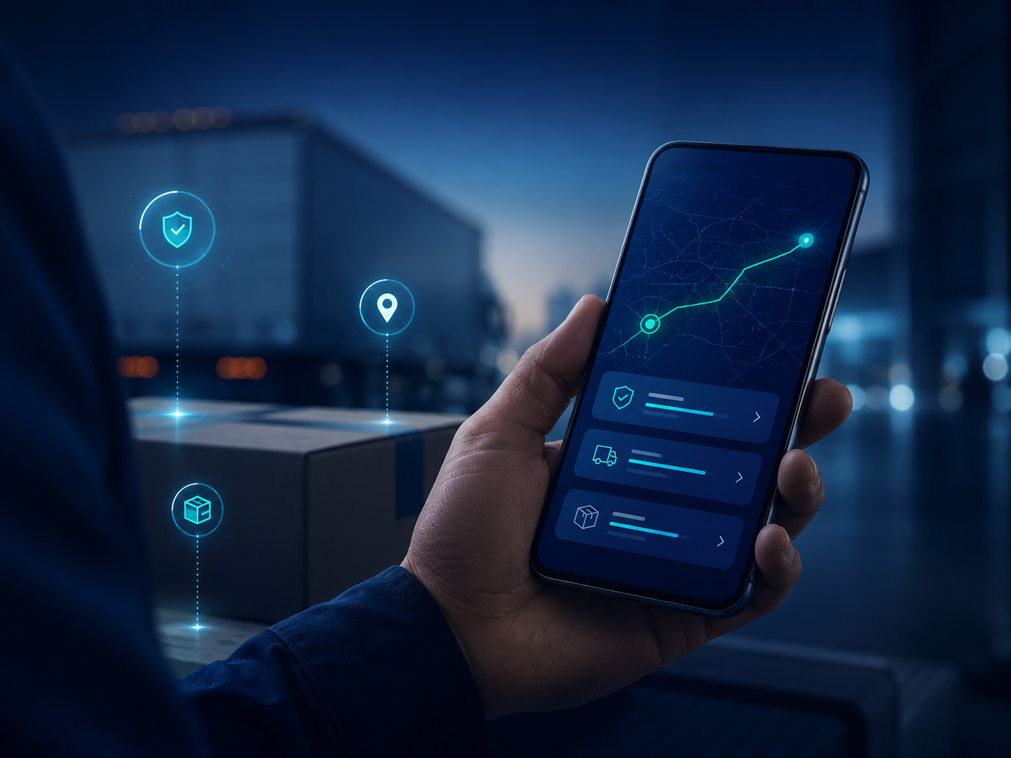 Transporte conectado mediante inteligencia logística